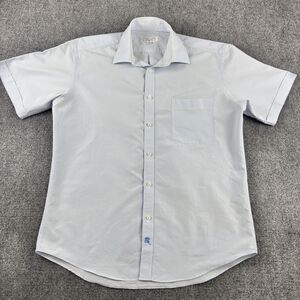 Countess Mara Mens 105 Shirt Blue Stripe Short Sleeve Pocket